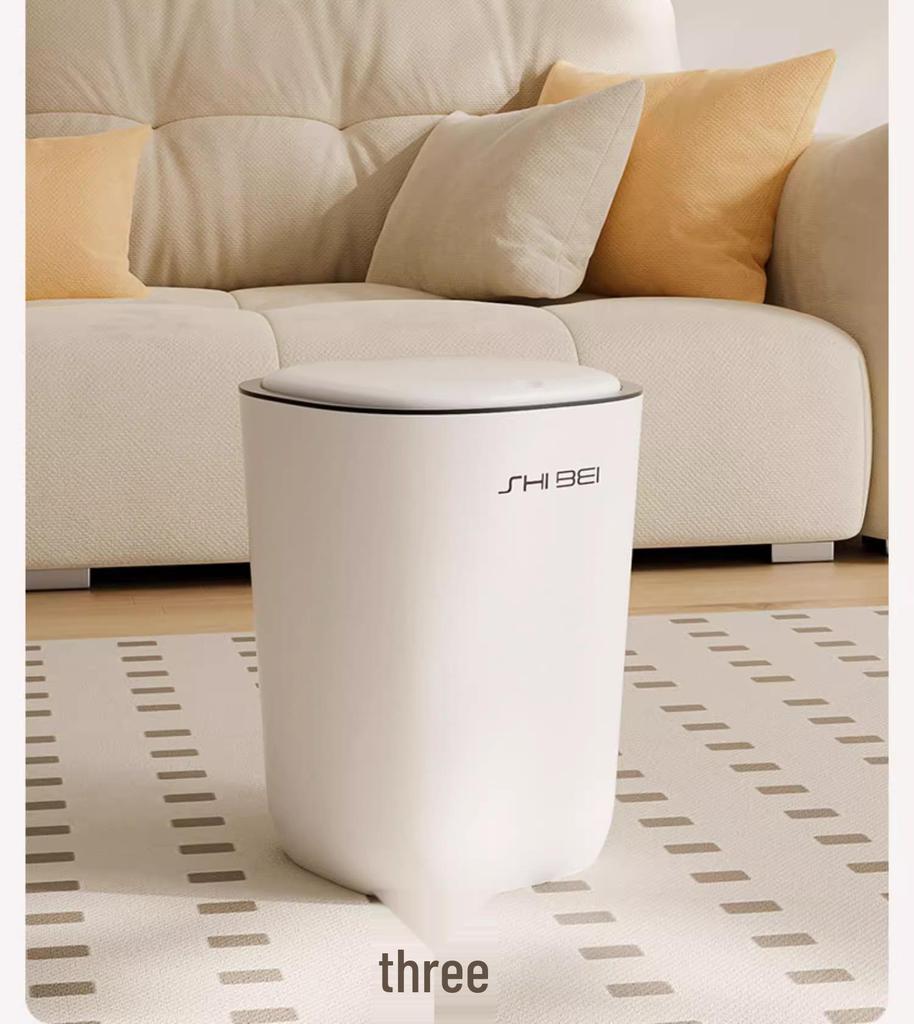 2024 New Style Large Capacity Trash Can with Push Lid for Living Room, Bathroom, Kitchen, and Toilet