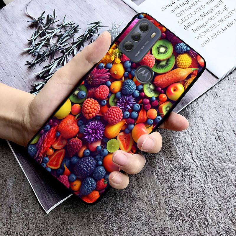 Etui na telefon z owocami do Moto G84 G22 G32 G42 G52 G62 G53 G72 G60 G60S G24 G10 G20 G30 G13 G50 G 5G G Pure