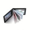 Unisex Carbon Fiber Black Men's Slim Card Holder Case for Driver's License and ID Cards Male PU Leather Wallet