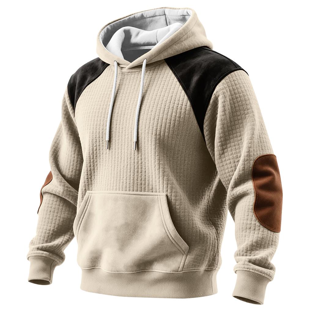 Men's Colorblock Sweatshirt Hoodie Men's Sports Large Size Casual Sweatshirt