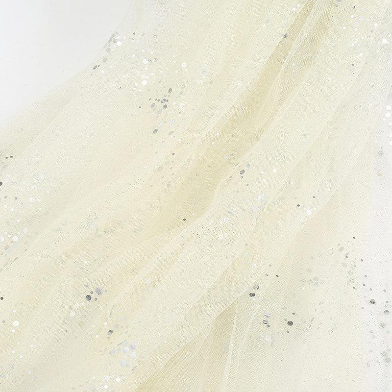 Sequin Mesh Fabric for DIY Sewing Wedding Dress Puff Skirt Stage Costume Photo Influencer Background Decoration Cloth Material
