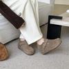 2025 neue runde Zehenpartie mattes Leder Innenkeilabsatz vielseitige Pendler Gürtelschnalle Damen Thermische Boken Einzelschuhe