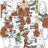 Lebhafte 37 Stück We Bare Bears Wasserdichte Graffiti-Aufkleber für Gepäck und Elektronik