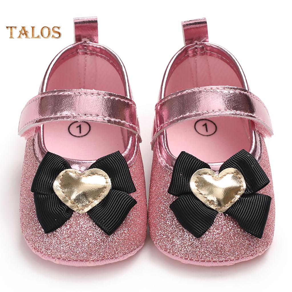 Buy Talos 01 Year Old Baby Girl Love Heart Bowknot Soft Sole Princess