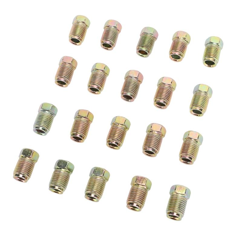 20 Pcs Brake Line Nuts Fittings M10 X 1mm Metric Brake Line Invert Flare Fittings For 3/16 Inch Brake Line Tube