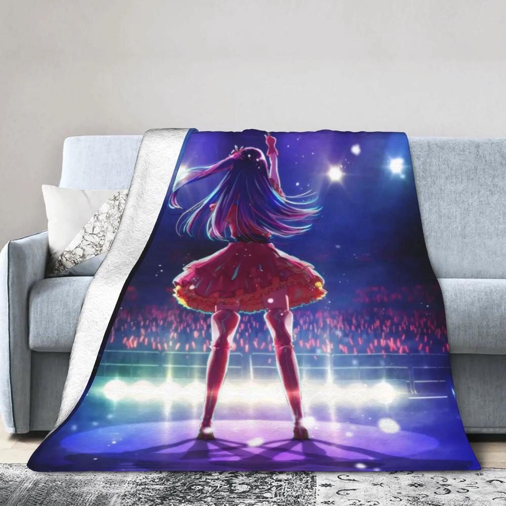 Oshi No Ko Anime Blanket Soft Quality Throw Blanket for Winter Warmth Perfect for Bed Sofa Outdoor Use Gift for Fans