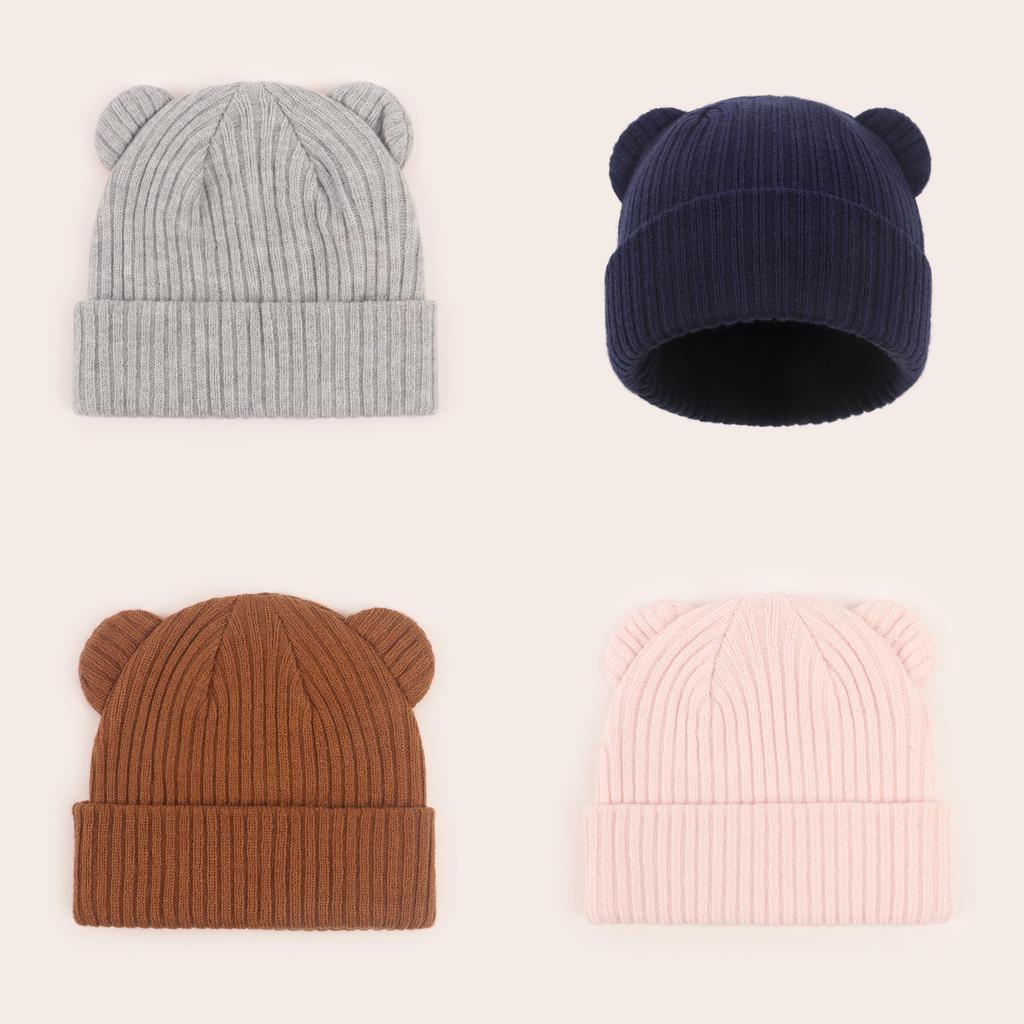 Infant Knitted Hat With Windproof Warmth For Spring Autumn Baby Girls