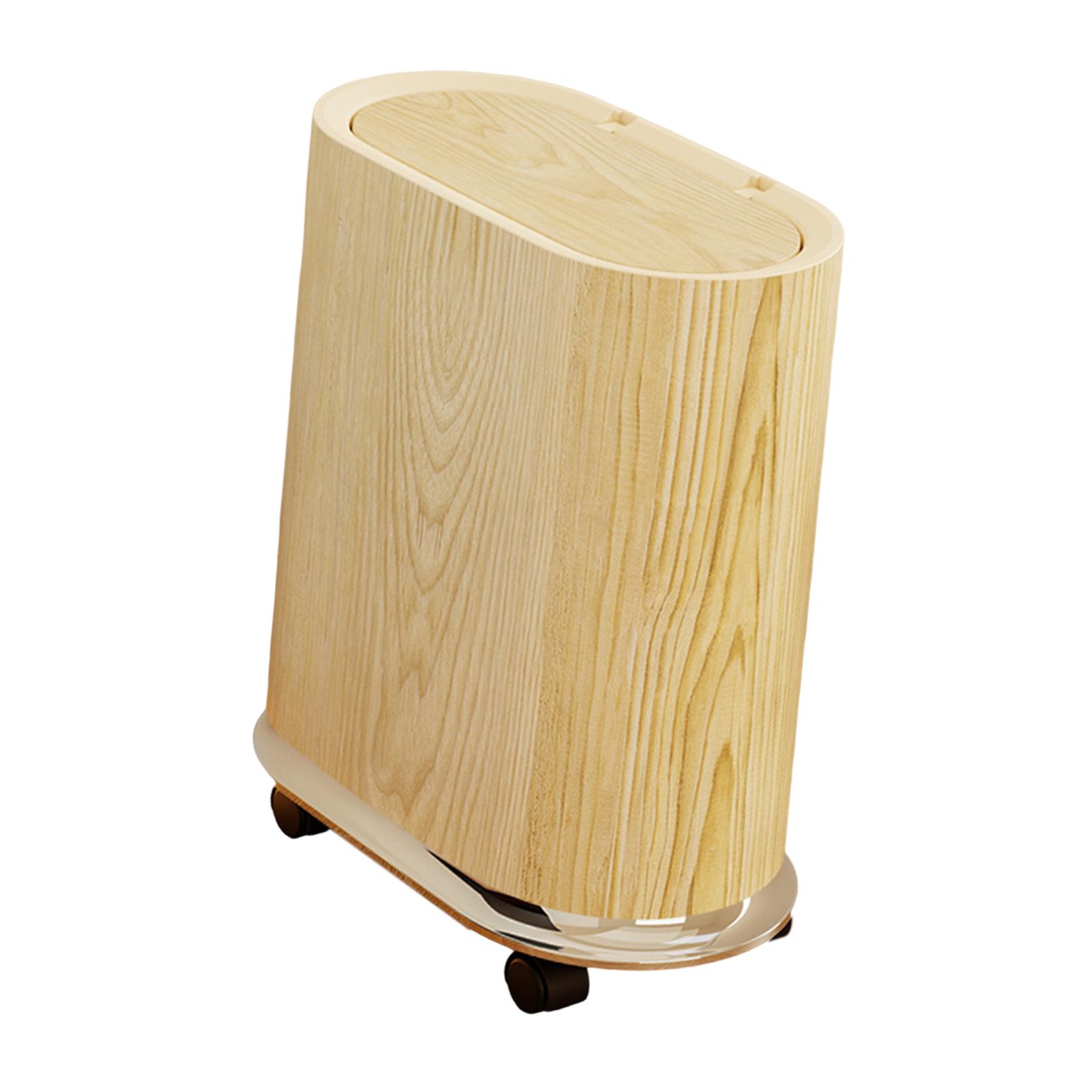 

Trash Bin Waste Container Garbage Can Rubbish Basket Removable Wheels Sealed