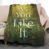 literary work As You Like It Throw Soft Coral Fleece Blanket 310gsm Fluffy Warm Throw for Sofa Bed Couch Bedroom Decor