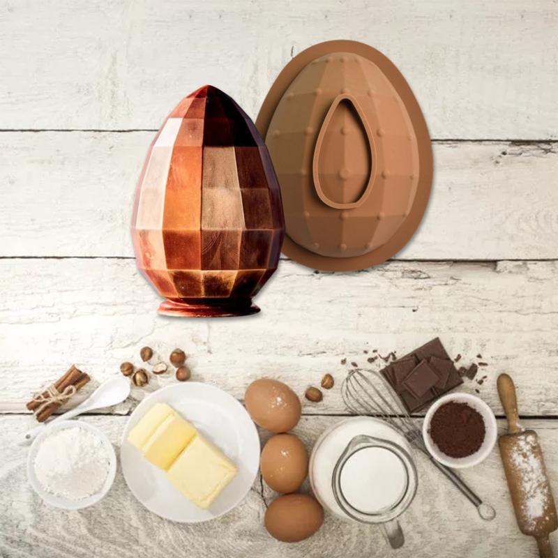 Oster-Halbeier-Formen DIY Silikonformen Fondantform Süßigkeiten Schokoladenformen Kuchen Dekoration Werkzeuge Silikonmaterial