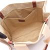 Used Chloe WOODY Medium Tote Tote Bag canvas leather Beige Brown Used Women