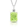Elegant Light Luxury 925 Silver Pendant Necklace with High Carbon Diamond Ice Flower Cut Zircon In Perfume Bottle Shape