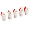 5 Pcs Ball Valve Flat T Handle PVC Water Supply Ball Valve Switch for Swimming Pools 20mm0.8in