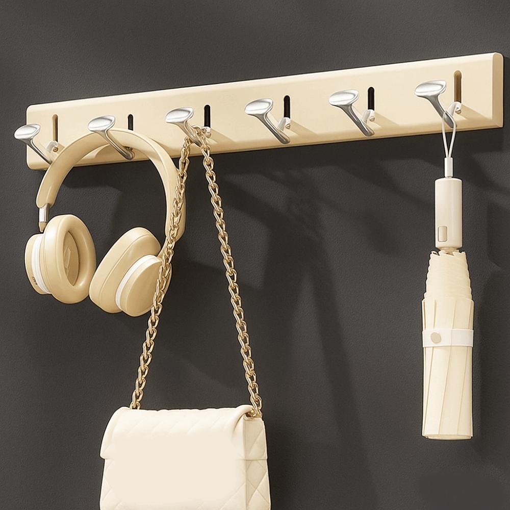 Space Aluminum Clothes Hooks Wall Mounted Waterproof Coat Hook Decorative Moisture-proof Sticky Hooks Living Room
