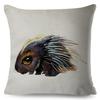 Cute Cartoon Animal Pillowcase Watercolor Animal Cushion Cover Living Room Bedroom Sofa Linen Decorative Pillowcase