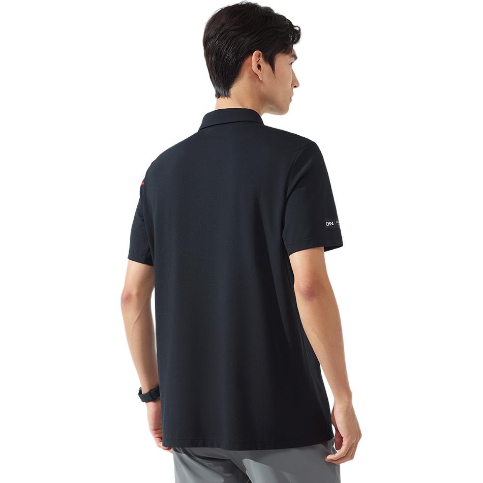 Anta Trainingsserie Colorblock Atmungsaktiv Bequem Sport-Poloshirt Herren Oberteile Reinweiß 152427133-1
