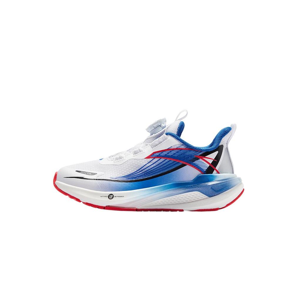 Anta Lightweight Comfortable Breathable Low-Top Running Shoes Kids Sneakers White Blue Red 312445517U-2