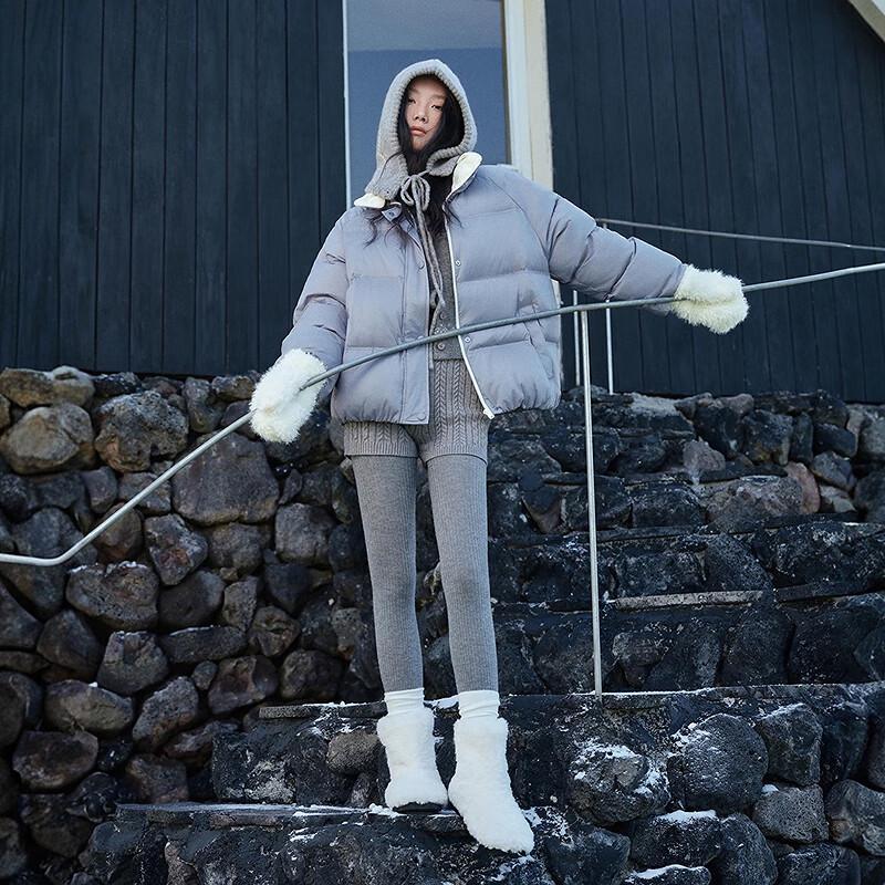 Ledin Fair Isle Short Puffer Down Jacket