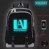 My Hero Academy Anime Peripheral Printing Backpack USB Interface Multifunctional Student School Bag Luminous