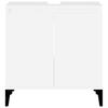 White Bathroom Vanity Cabinet 58 X 33 X 60 Cm Engineered Wood