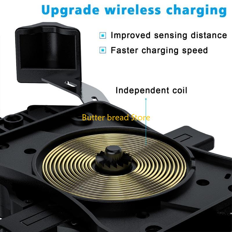 W89C Motorcycle Phone Mount Wireless/USB Handlebar/ Rear-View Mirror Holder