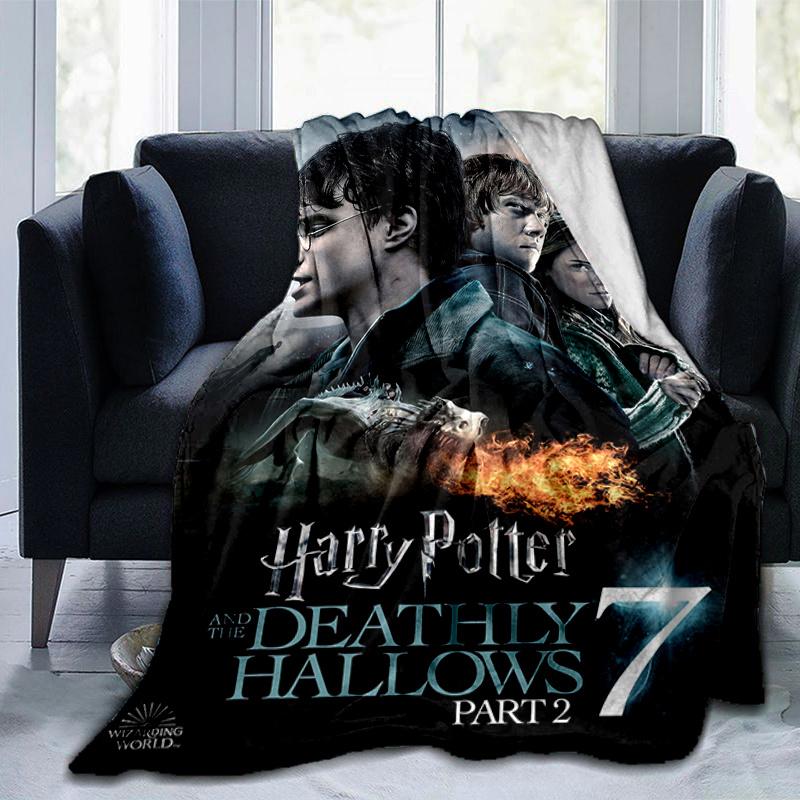 Harry Potter and the Deathly Hallows Part 2 Movie Poster PrintPrint Blanket, Soft Blanket For Sofa Office Bed And Travelling Daughter Birthd