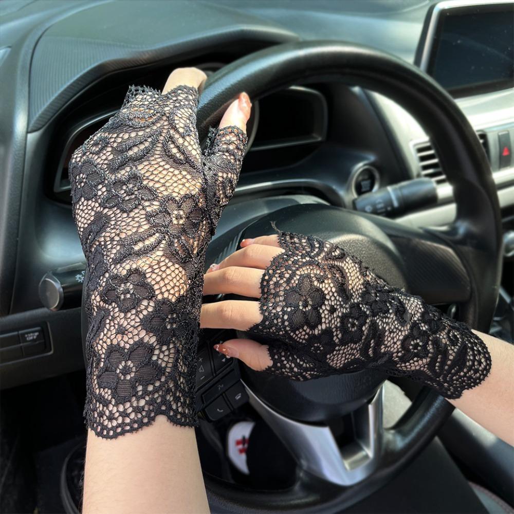 Lace Gloves Bridal Wedding Gloves Sunscreen Gloves Armguard Hot Sale Lace Gloves  Cycling Driving