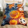 Custom Football Bedding Set Customized Name DIY American Football Game Duvet Cover Set Sports Theme Comforter Cover For Boys