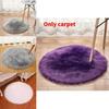 Faux Fur Rug With Machine Washable Circular Design For Bedroom And Living Room Decor