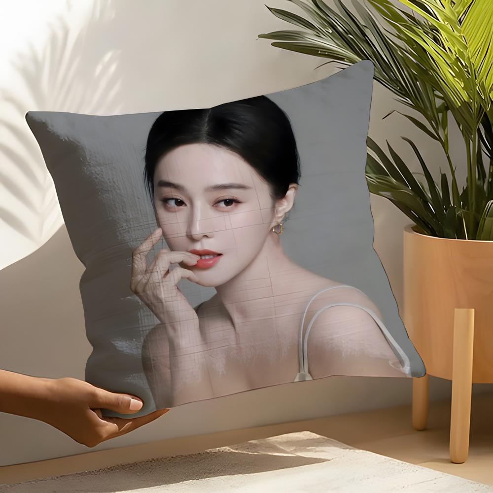 Chinese Actress F-Fan Bingbing Pillow Case Linen Cushion Covers For Decorative Sofa Home Pillows Case Car Chair Pillows Cases