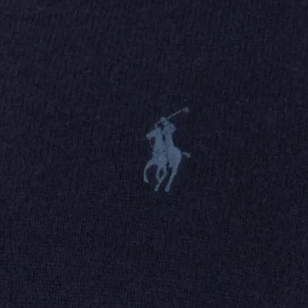 Polo Ralph Lauren Logo Print Pullover Straight Long Sleeve Polo Shirt Men Tops Blue 710946001-001