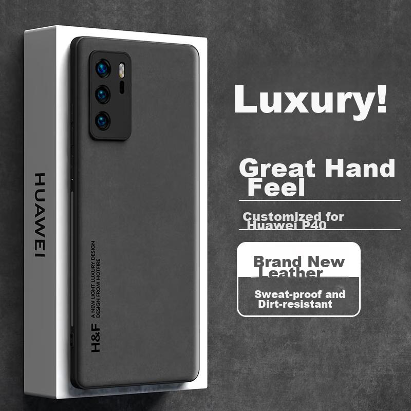 HotFire Huawei P40 Phone Case, Huawei P40 Protective Cover, Upgraded Skin-Like Matte Lens Full Protection Silicone Case - Midnight Black