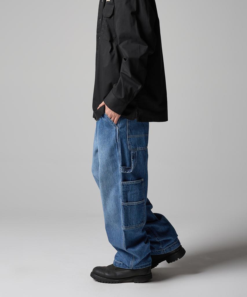 Dickies Loose Fit Carpenter Utility Denim Pants Medium Blue