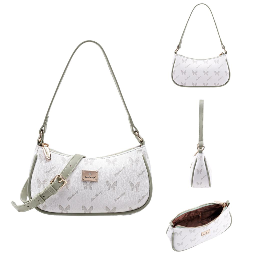 Womens Fashion Shoulder Bag With Butterfly Print Pu Material For Daily Use