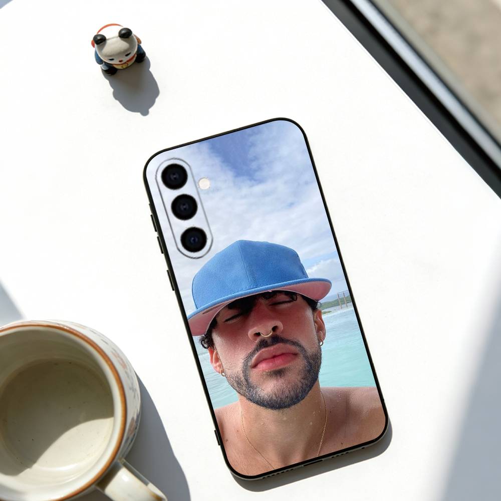 Bad Bunny Phone Case For Samsung Galaxy A73,A72,A71,A70,A53,A52,A51,Others Soft Black Cover