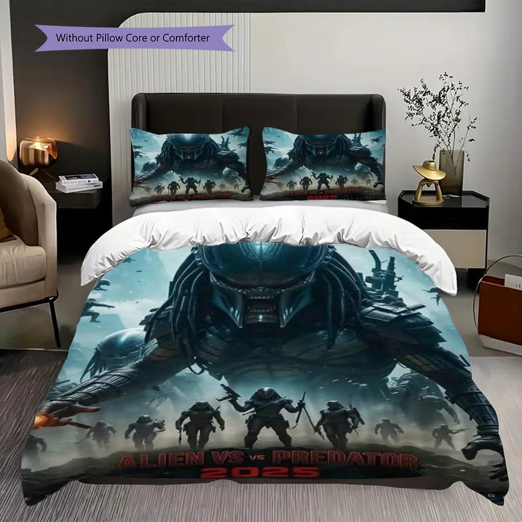 Alien Vs Predator 2025 Bedding 1 Duvet Cover 2 Pillowcase Without Core Christmas Birthday Gift Soft And Comfortable
