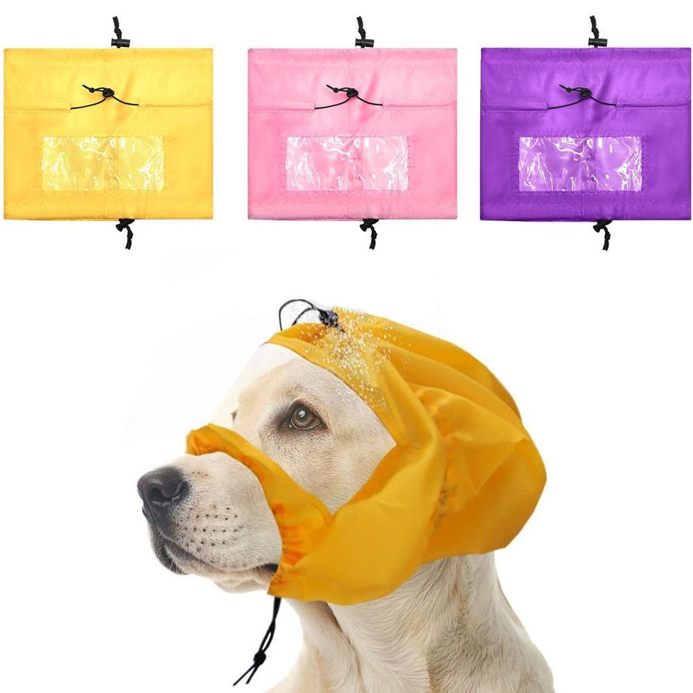 Portable Pet Ear Water-proof Head Cover Foldable Dog Shower Cap Water Activities