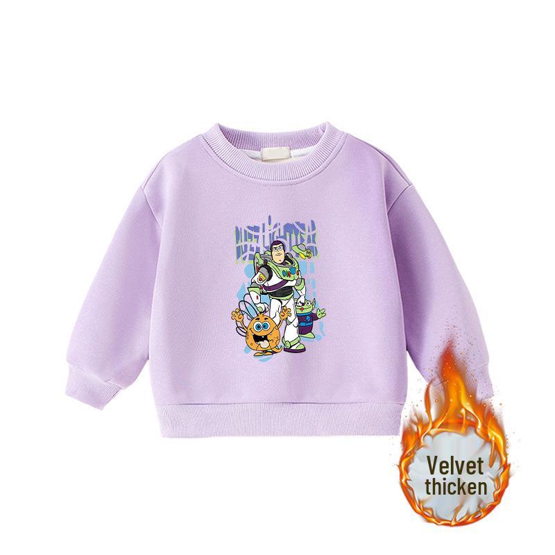 Unisex Kids' Round Neck Long Sleeve Warm Korean Style Fashion Hoodie
