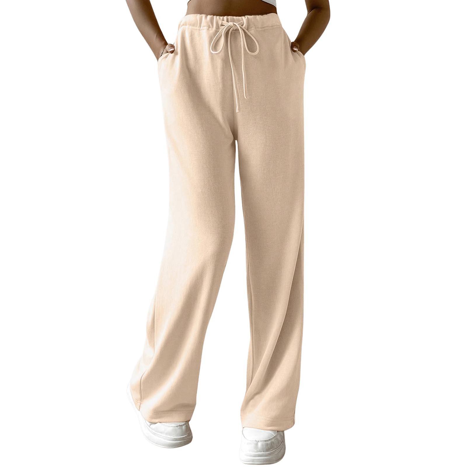 

Женские зимние спортивные штаны, однотонные повседневные брюки, женские флисовые спортивные штаны, широкие прямые брюки L чёрный