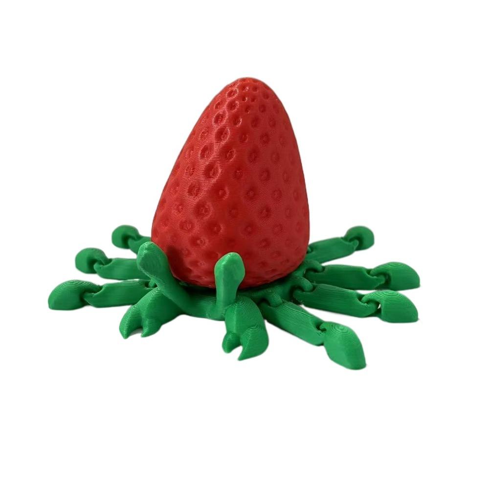 

Гибкая поза Мини-украшение Клубничный краб Многосуставная 3D-печатная модель краба Детская игрушка красный