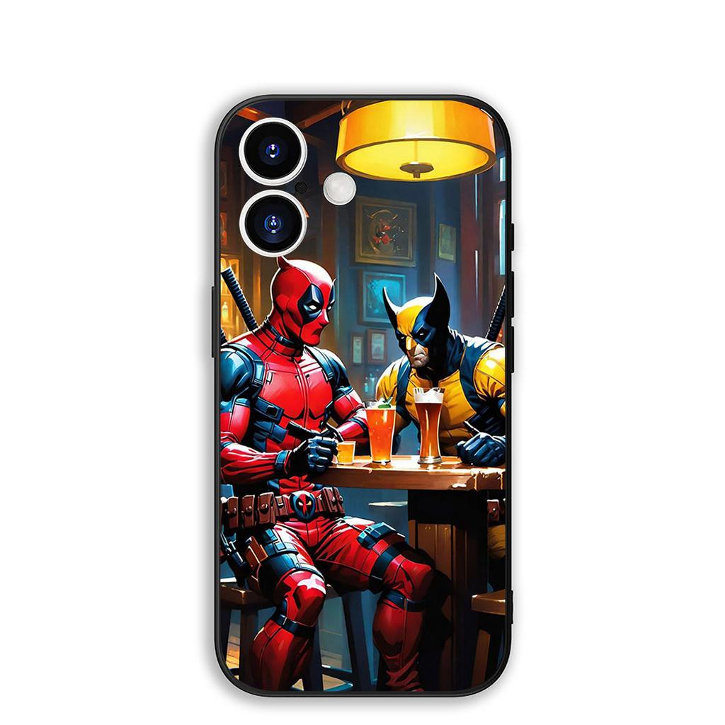 Cover for Apple iPhone 17 16 Plus 13 12 Pro Max Mini X XR Xs ProMax 16E 15+ 17+ Air Phone Case Wolverine Marvel Deadpool