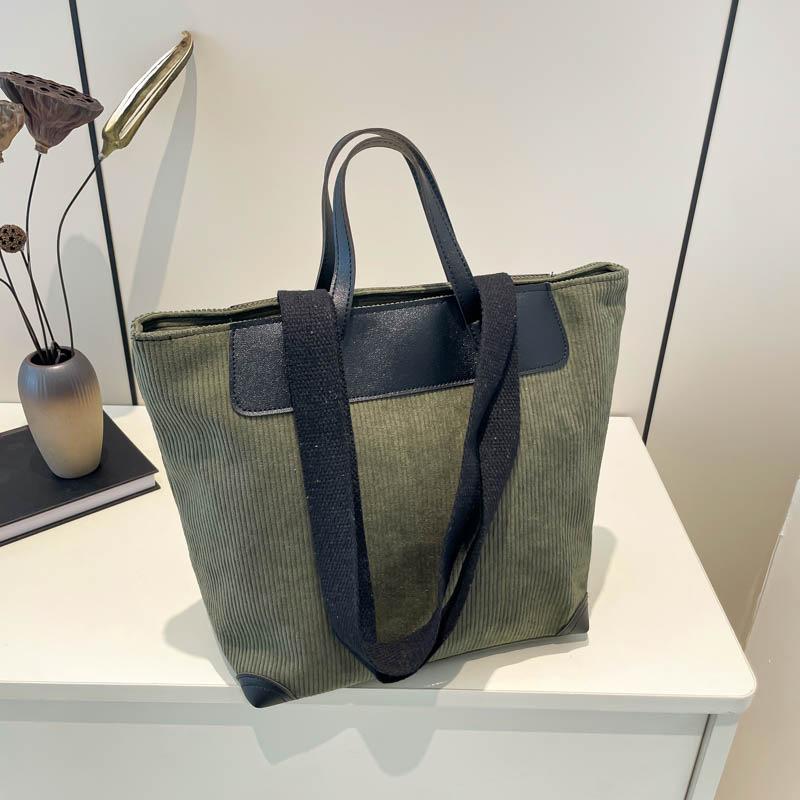 Casual Damenhandtasche mit großem Fassungsvermögen, neu, schlicht, personalisiert, Cord, Nischendesign, Umhängetasche