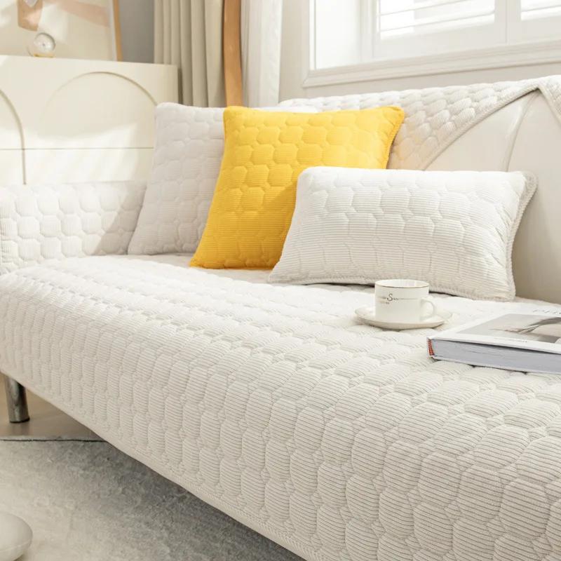 Universal Sofa Towel Cover Thicken Plush Sofa Cover European Slip Resistant Couch Cover Sofa Towel for Living Room Decor