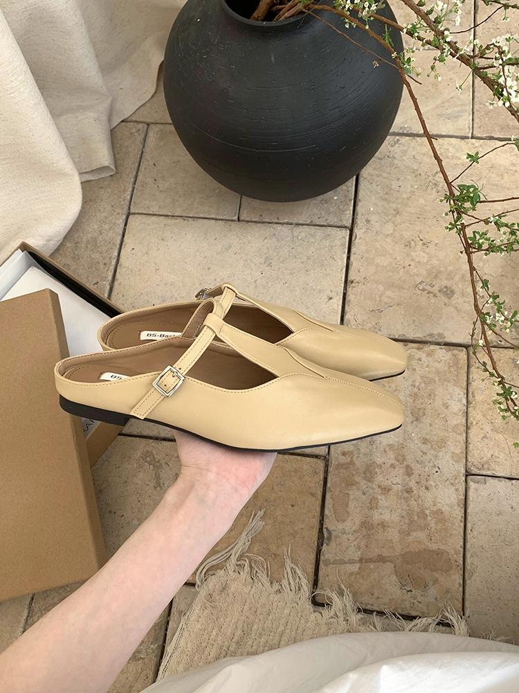 

Модные балетки тапочки женские мюли женские шлепанцы 2025 новая обувь слипоны мюли туфли мягкий плоский каблук уличные повседневные платья сандалии 35 жёлтый