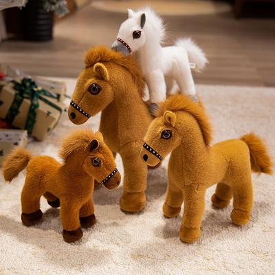 Cartoon Simulation Pony Doll Plush Toy Zodiac Horse White Pony Doll Children'S Rag Doll Birthday Gift