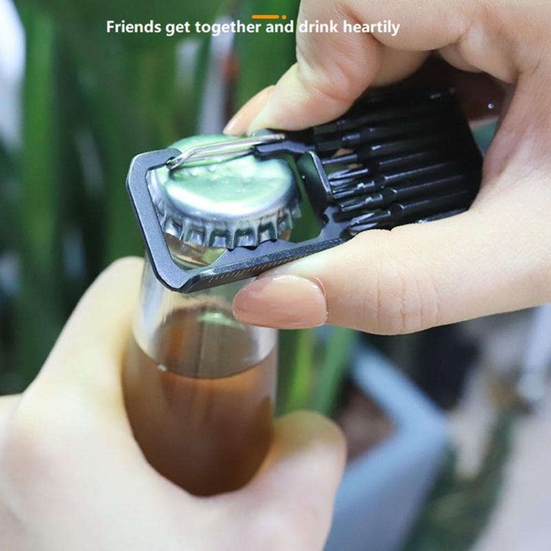 Portables Stainless Steel Multitool With Hexagonal Flat Phillip Screwdriver for Convenient Use and Storage