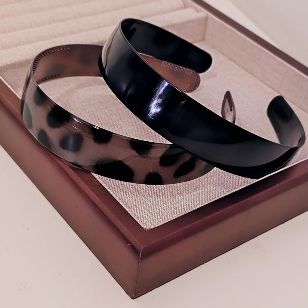 2 ks 2,5 cm široké evropské a americké leopardí čelenky pro ženy a dívky, vintage obroučka jako dárek, korejské vlasové doplňky