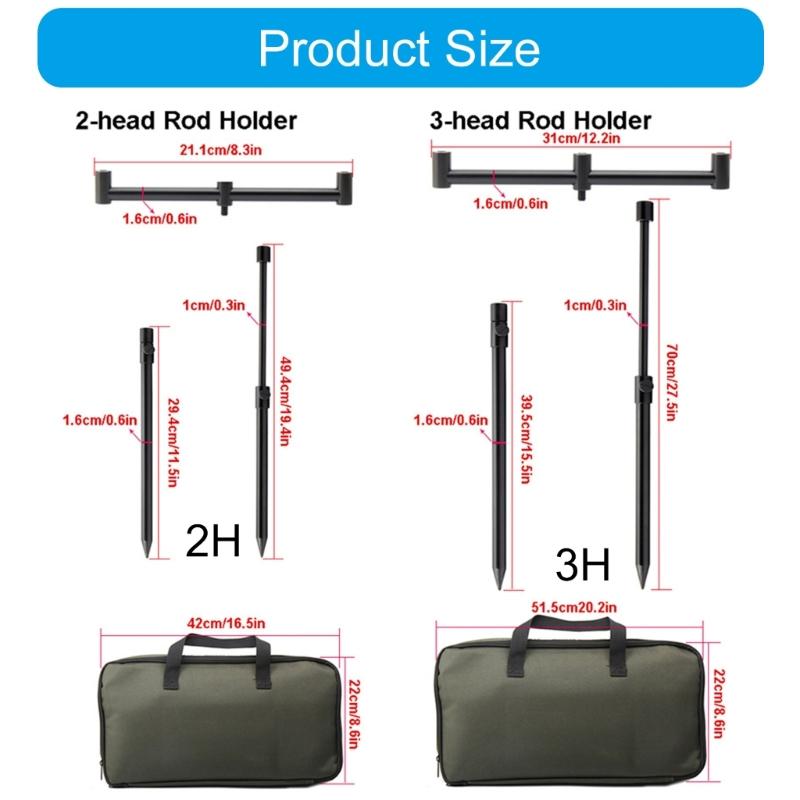 Extendable Fishing Rod Holder Adjustable Carps Fishing Banks Stick Replacement Fishing Rod Pods Rest for Bites Alarm