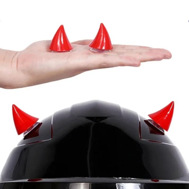 Helm Kurze Teufel Hörner Dekoration Aufkleber Motorrad Fahrradhelm Styling Kopfbedeckung Dekoration Sticke Motorrad Zubehör