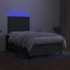 Maison Exclusive - Sommier à lattes de lit et matelas et LED Gris foncé 120x200 cm